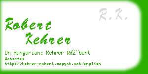 robert kehrer business card
